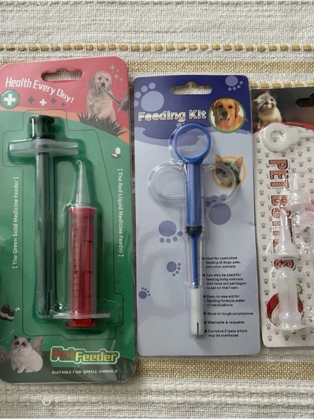 Health Every Day Small Pet Feeder - Green and Red Medicine Syringe